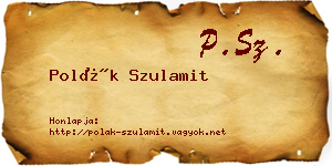 Polák Szulamit névjegykártya